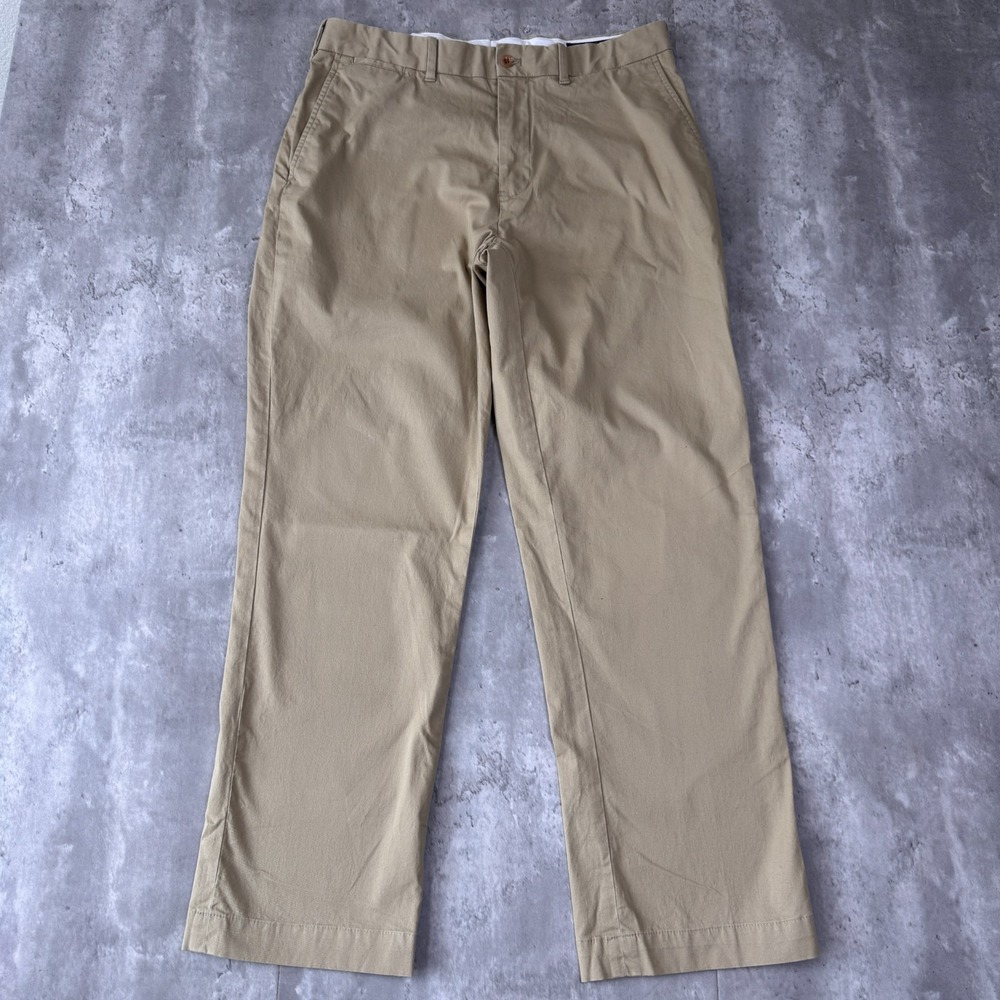 Polo Golf Ralph Lauren Pants Mens 33x32 Khaki Tan Stretch Cotton Chino Golf